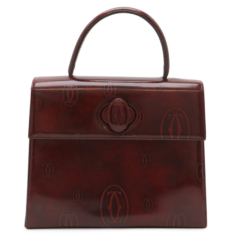 Cartier Happy Birthday Handbag, Flap Bag, Enamel Calfskin, Patent Leather, Bo...